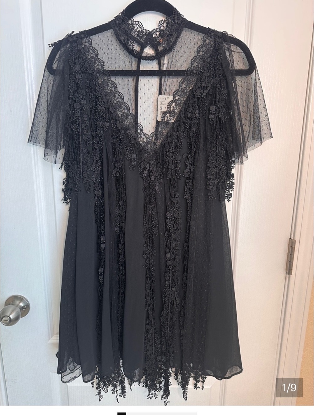 Free People Pirouette Black Lace Mini Dress - Picture 4 of 8